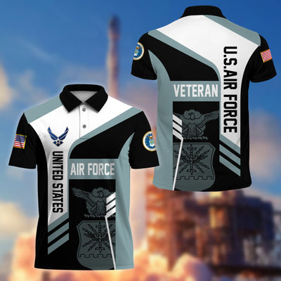 Premium US Veterans Polo Shirt, Gifts For Dad, For Husband, Gifts For US Veterans, Gifts On Father's Day, Independence Day, Veterans Day.