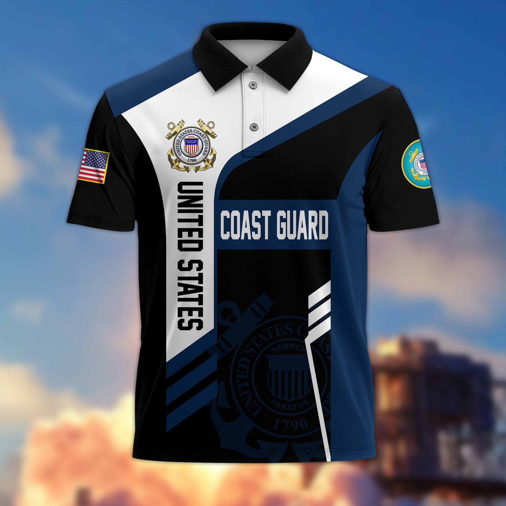 Premium US Veterans Polo Shirt, Gifts For Dad, For Husband, Gifts For US Veterans, Gifts On Father's Day, Independence Day, Veterans Day.