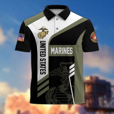 Premium US Veterans Polo Shirt, Gifts For Dad, For Husband, Gifts For US Veterans, Gifts On Father's Day, Independence Day, Veterans Day.