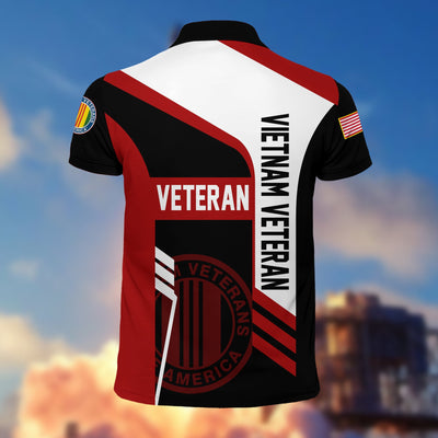 Premium US Veterans Polo Shirt, Gifts For Dad, For Husband, Gifts For US Veterans, Gifts On Father's Day, Independence Day, Veterans Day.