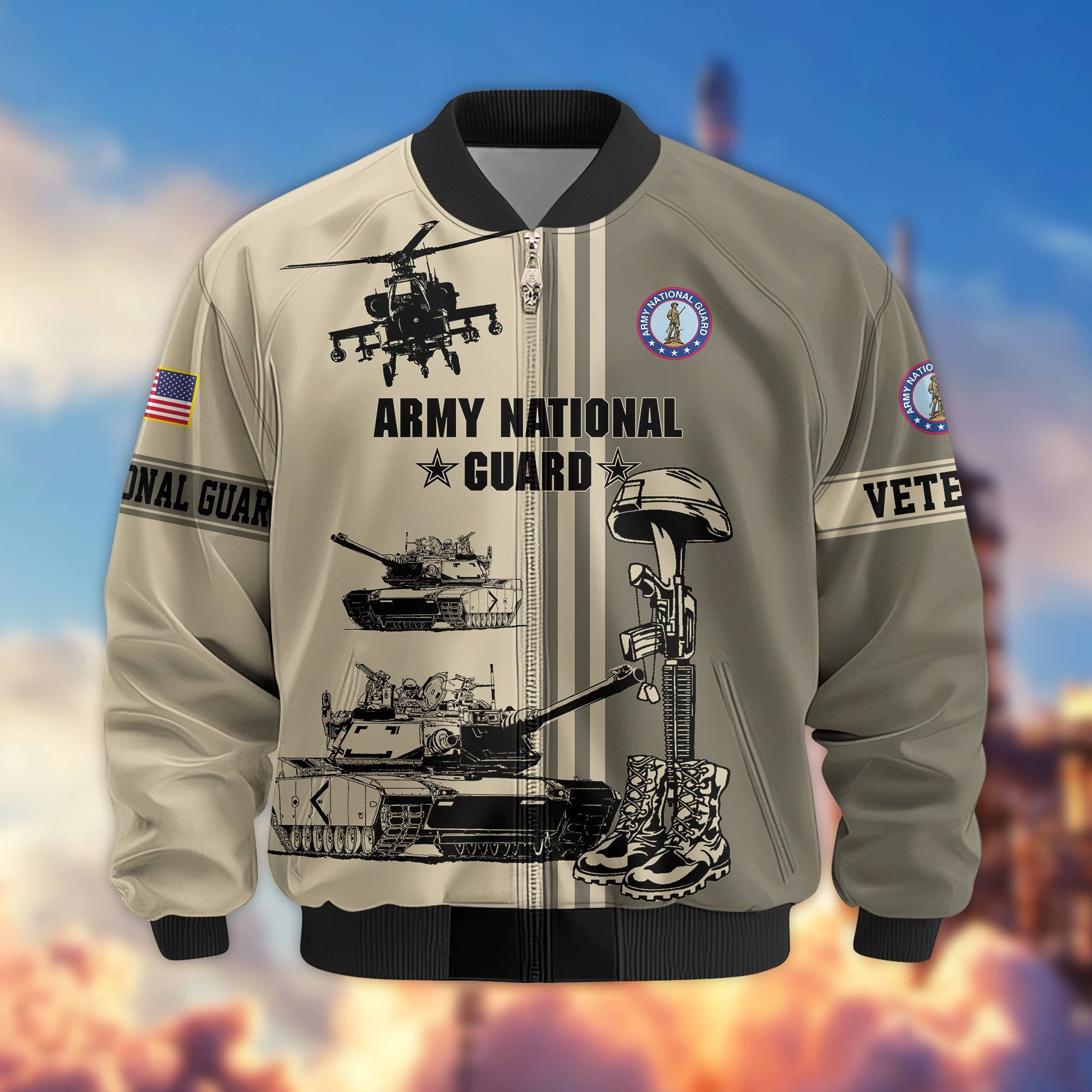 Premium US Veterans Bomber Jacket, Gifts For Dad, Gifts For US Veterans, Gifts For US Veterans, Gifts On Father's Day, Independence Day, Veterans Day.