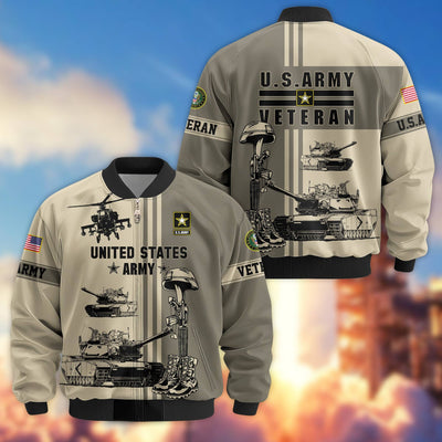 Premium US Veterans Bomber Jacket, Gifts For Dad, Gifts For US Veterans, Gifts For US Veterans, Gifts On Father's Day, Independence Day, Veterans Day.