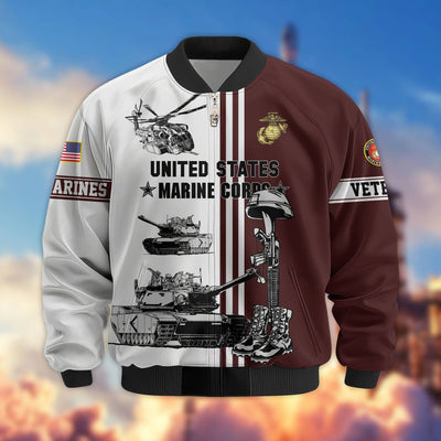 Premium US Veterans Bomber Jacket, Gifts For Dad, Gifts For US Veterans, Gifts For US Veterans, Gifts On Father's Day, Independence Day, Veterans Day.