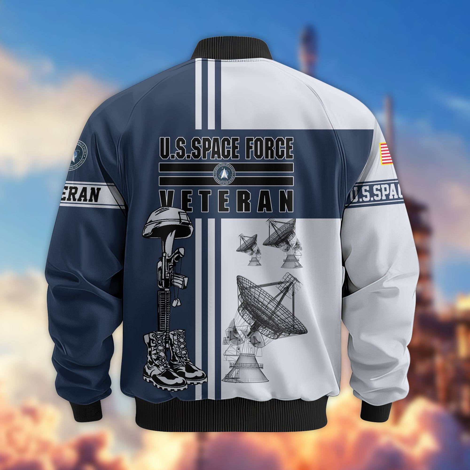 Premium US Veterans Bomber Jacket, Gifts For Dad, Gifts For US Veterans, Gifts For US Veterans, Gifts On Father's Day, Independence Day, Veterans Day.