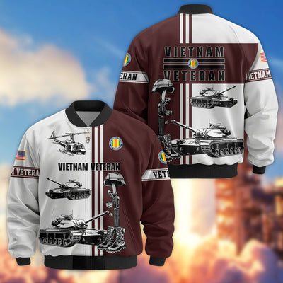 Premium US Veterans Bomber Jacket, Gifts For Dad, Gifts For US Veterans, Gifts For US Veterans, Gifts On Father's Day, Independence Day, Veterans Day.