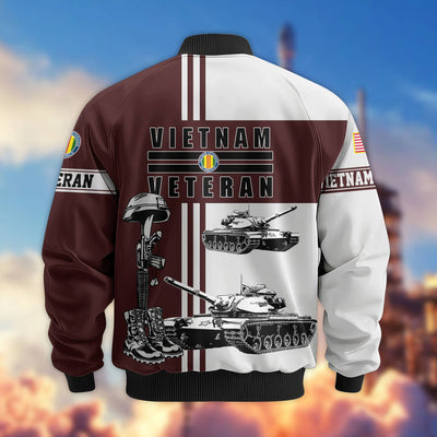 Premium US Veterans Bomber Jacket, Gifts For Dad, Gifts For US Veterans, Gifts For US Veterans, Gifts On Father's Day, Independence Day, Veterans Day.