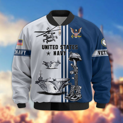 Premium US Veterans Bomber Jacket, Gifts For Dad, Gifts For US Veterans, Gifts For US Veterans, Gifts On Father's Day, Independence Day, Veterans Day.