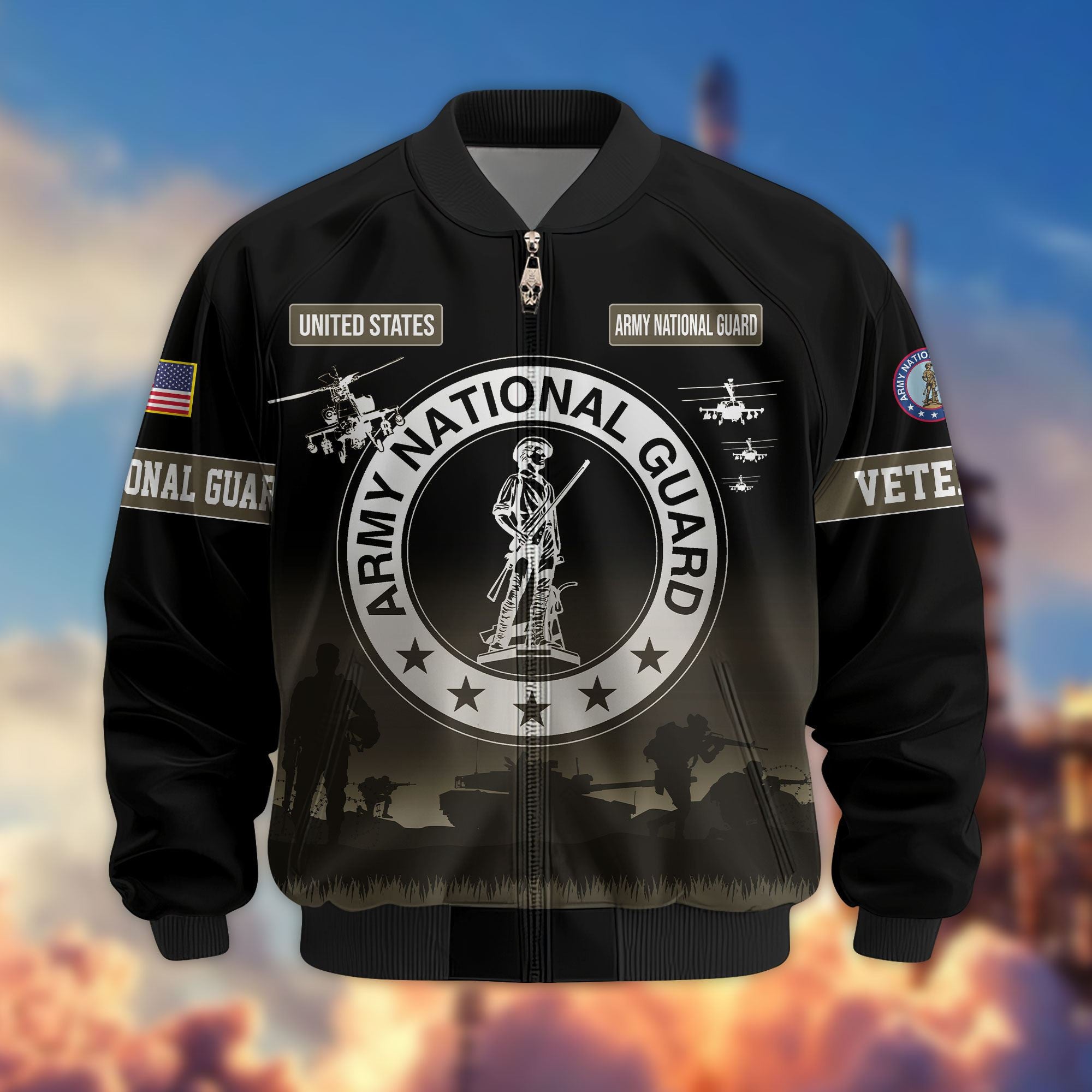 Premium US Veterans Bomber Jacket, Gifts For Dad, Gifts For US Veterans, Gifts For US Veterans, Gifts On Father's Day, Independence Day, Veterans Day.