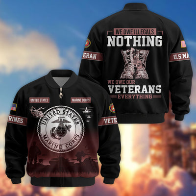 Premium US Veterans Bomber Jacket, Gifts For Dad, Gifts For US Veterans, Gifts For US Veterans, Gifts On Father's Day, Independence Day, Veterans Day.