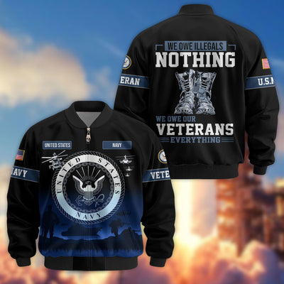 Premium US Veterans Bomber Jacket, Gifts For Dad, Gifts For US Veterans, Gifts For US Veterans, Gifts On Father's Day, Independence Day, Veterans Day.