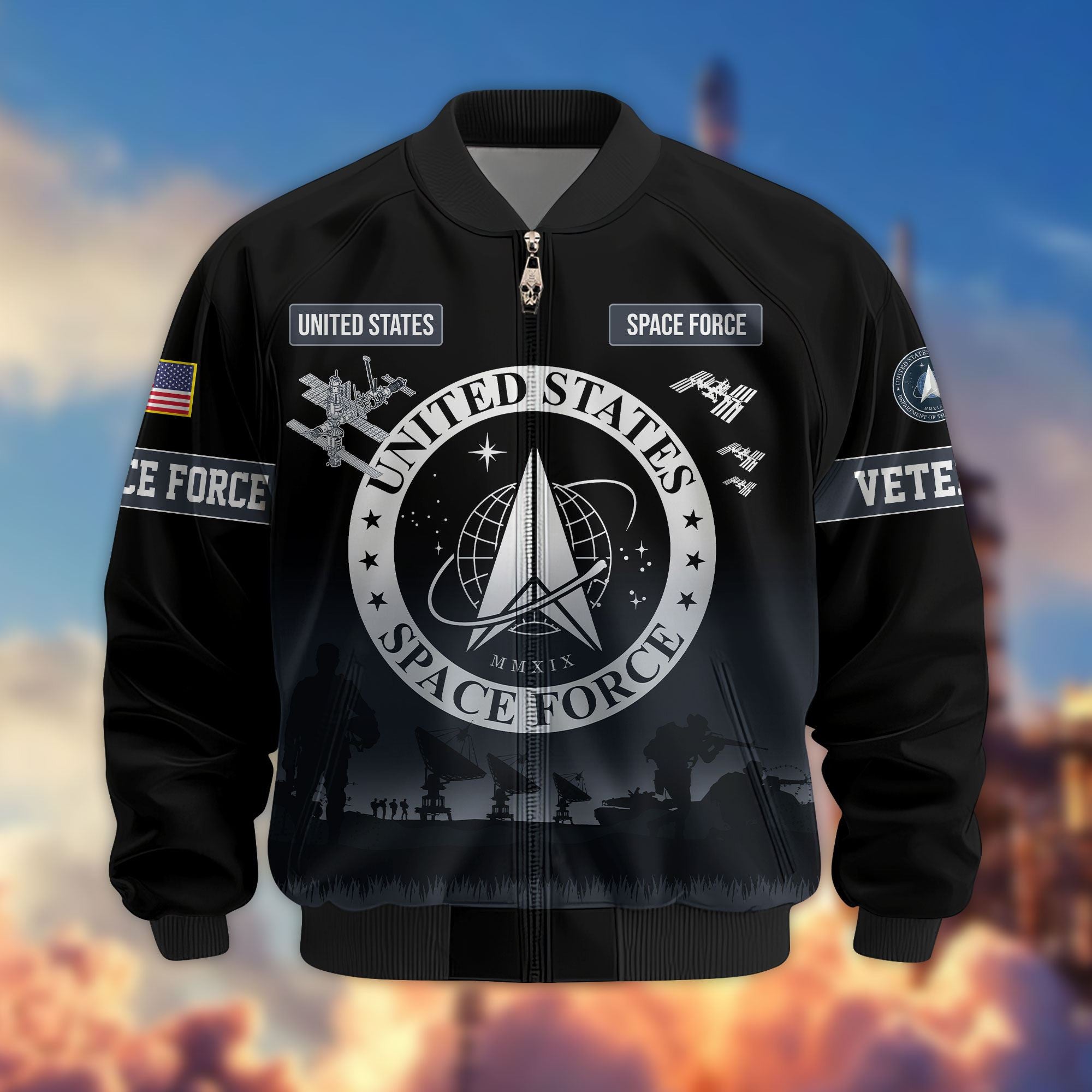 Premium US Veterans Bomber Jacket, Gifts For Dad, Gifts For US Veterans, Gifts For US Veterans, Gifts On Father's Day, Independence Day, Veterans Day.