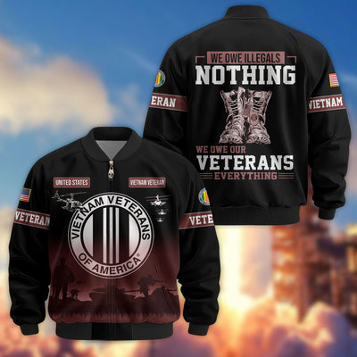 Premium US Veterans Bomber Jacket, Gifts For Dad, Gifts For US Veterans, Gifts For US Veterans, Gifts On Father's Day, Independence Day, Veterans Day.