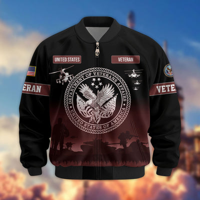 Premium US Veterans Bomber Jacket, Gifts For Dad, Gifts For US Veterans, Gifts For US Veterans, Gifts On Father's Day, Independence Day, Veterans Day.