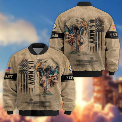 Premium US Veterans Bomer Jackets, Gifts For US Veterans, Gifts On Father's Day, Armed Forces Day, Independence Day, Veterans Day.