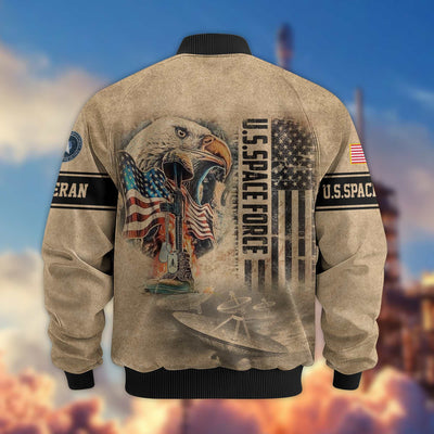 Premium US Veterans Bomer Jackets, Gifts For US Veterans, Gifts On Father's Day, Armed Forces Day, Independence Day, Veterans Day.