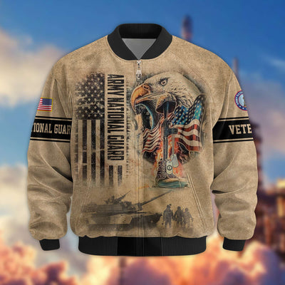 Premium US Veterans Bomer Jackets, Gifts For US Veterans, Gifts On Father's Day, Armed Forces Day, Independence Day, Veterans Day.