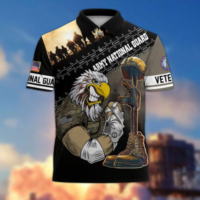 Premium US Veterans Polo Shirt, Gifts For Dad, For Husband, Gifts For US Veterans, Gifts On Father's Day, Independence Day, Veterans Day.