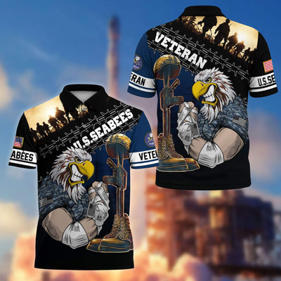 Premium US Veterans Polo Shirt, Gifts For Dad, For Husband, Gifts For US Veterans, Gifts On Father's Day, Independence Day, Veterans Day.