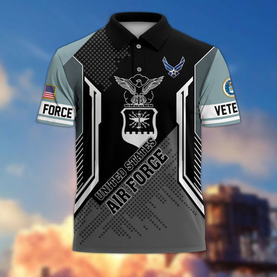 Premium US Veterans Polo Shirt, Gifts For Dad, For Husband, Gifts For US Veterans, Gifts On Father's Day, Independence Day, Veterans Day.