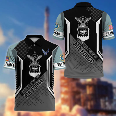 Premium US Veterans Polo Shirt, Gifts For Dad, For Husband, Gifts For US Veterans, Gifts On Father's Day, Independence Day, Veterans Day.