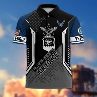 Premium US Veterans Polo Shirt, Gifts For Dad, For Husband, Gifts For US Veterans, Gifts On Father's Day, Independence Day, Veterans Day.