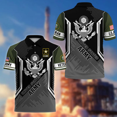 Premium US Veterans Polo Shirt, Gifts For Dad, For Husband, Gifts For US Veterans, Gifts On Father's Day, Independence Day, Veterans Day.
