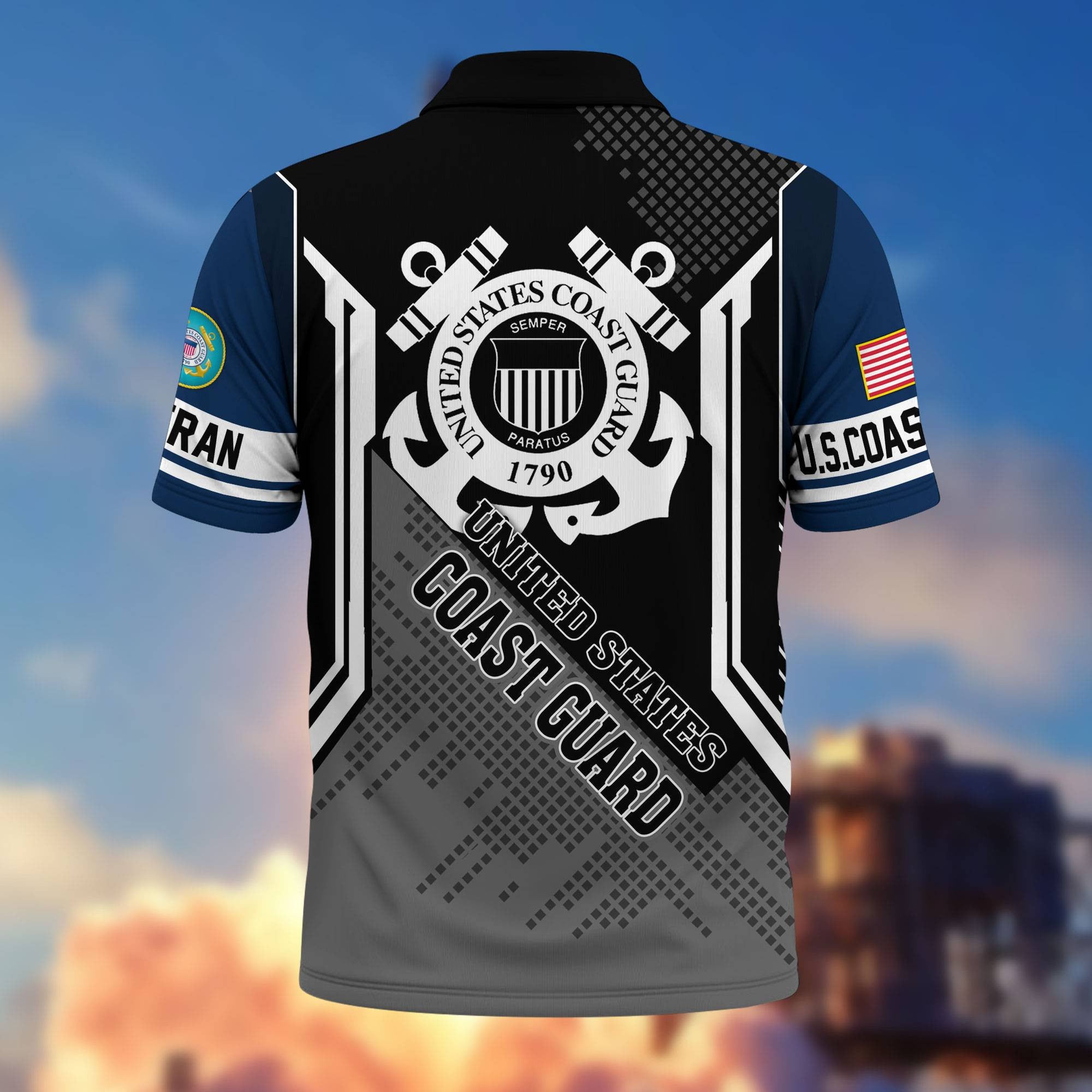 Premium US Veterans Polo Shirt, Gifts For Dad, For Husband, Gifts For US Veterans, Gifts On Father's Day, Independence Day, Veterans Day.