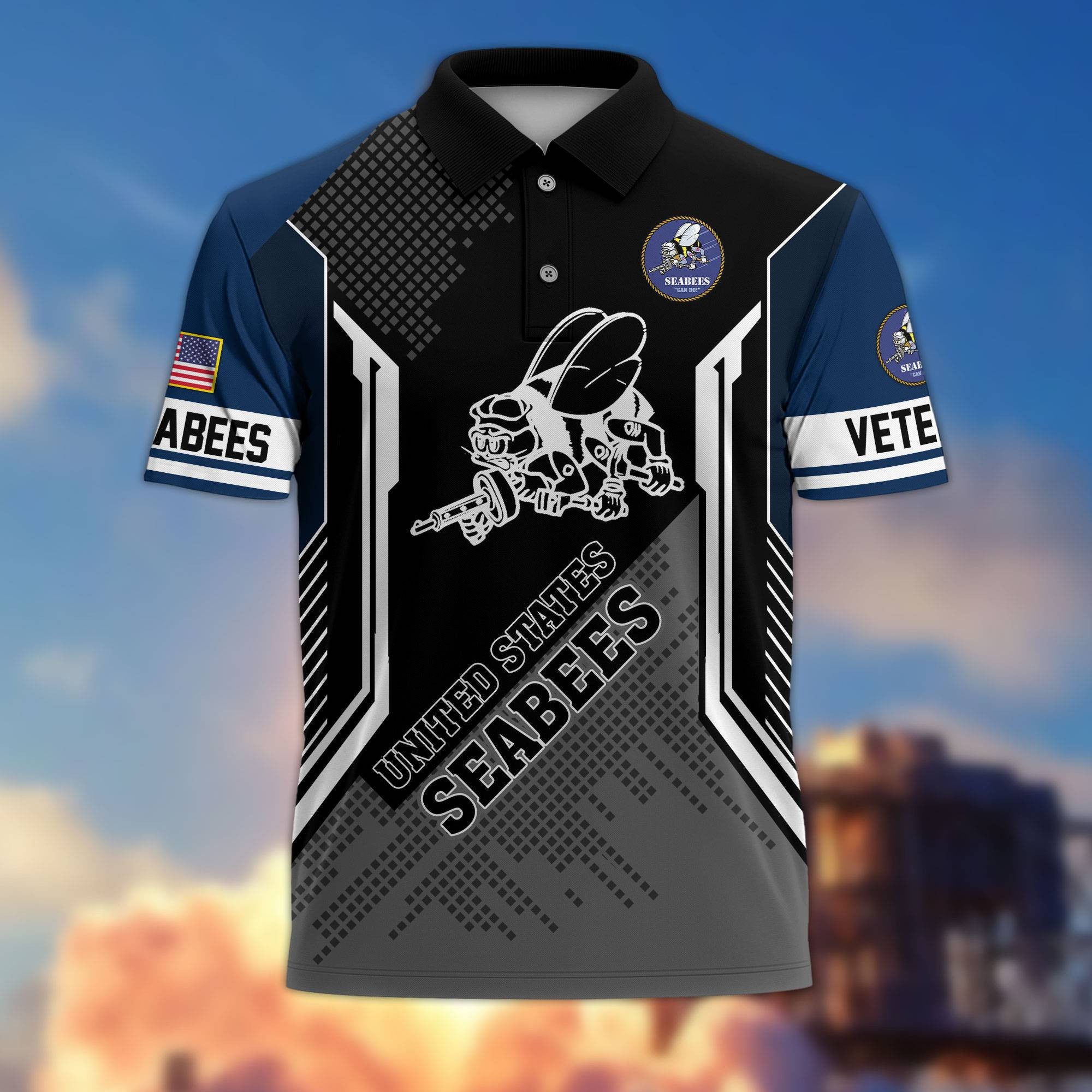 Premium US Veterans Polo Shirt, Gifts For Dad, For Husband, Gifts For US Veterans, Gifts On Father's Day, Independence Day, Veterans Day.