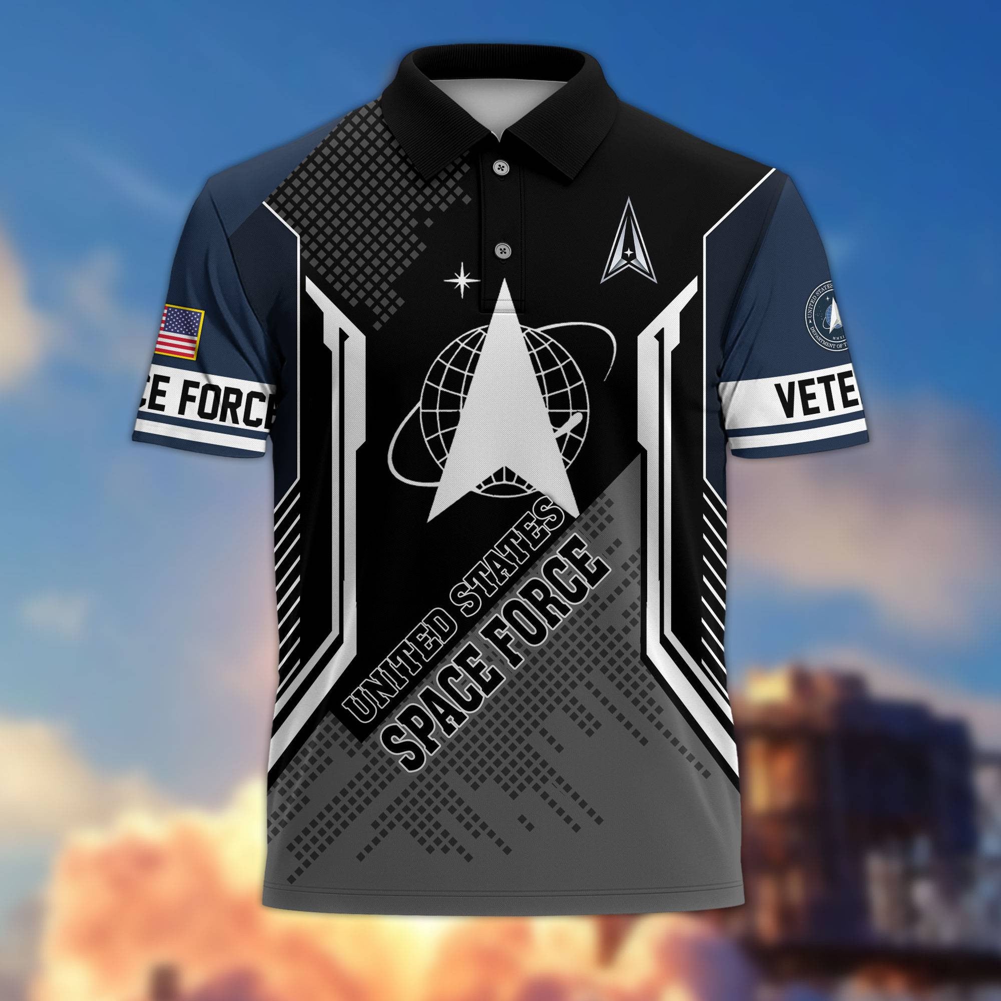 Premium US Veterans Polo Shirt, Gifts For Dad, For Husband, Gifts For US Veterans, Gifts On Father's Day, Independence Day, Veterans Day.
