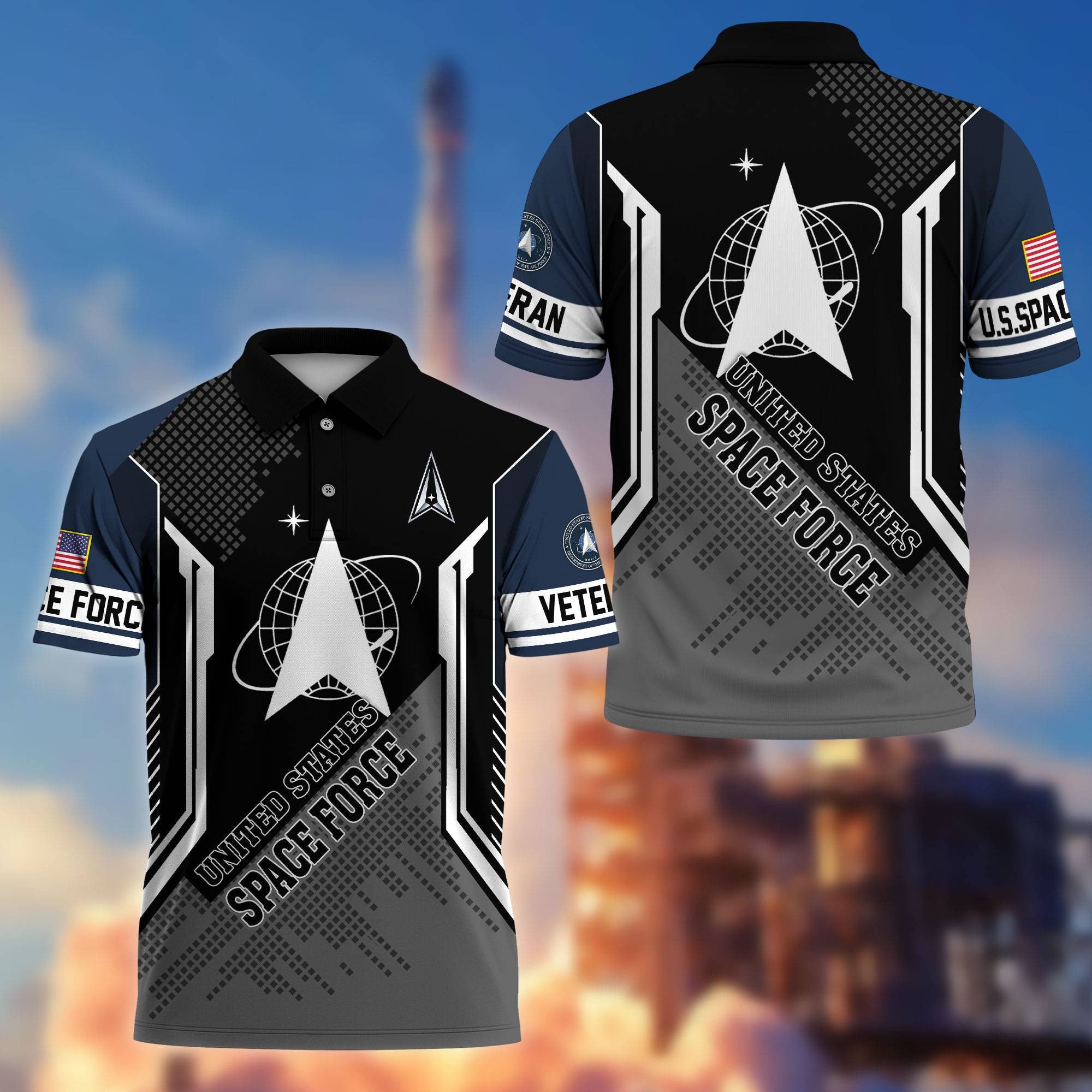 Premium US Veterans Polo Shirt, Gifts For Dad, For Husband, Gifts For US Veterans, Gifts On Father's Day, Independence Day, Veterans Day.