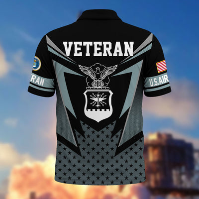 Premium US Veterans Polo Shirt, Gifts For US Veterans, Gifts On Father's Day, Independence Day, Armed Forces Day, Veterans Day.