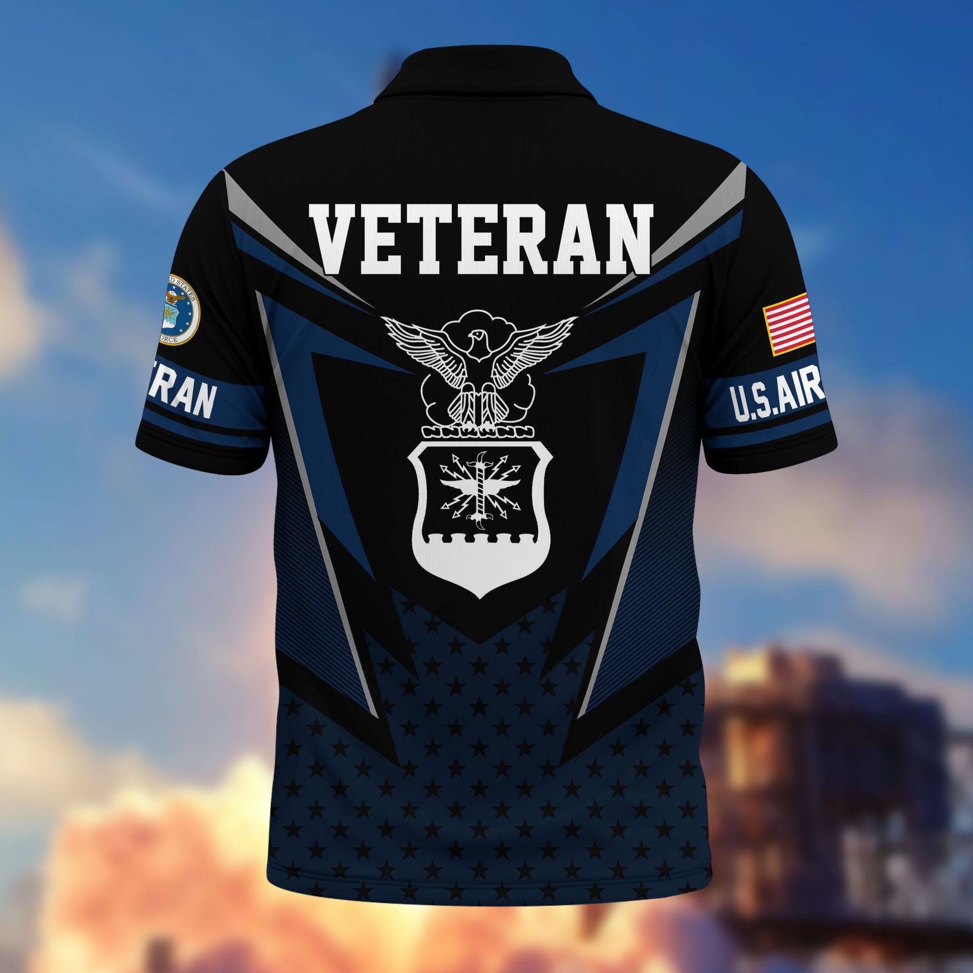 Premium US Veterans Polo Shirt, Gifts For US Veterans, Gifts On Father's Day, Independence Day, Armed Forces Day, Veterans Day.