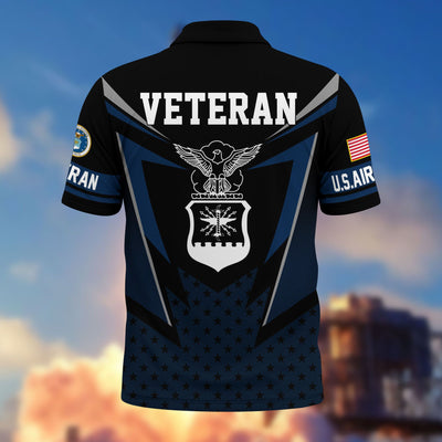 Premium US Veterans Polo Shirt, Gifts For US Veterans, Gifts On Father's Day, Independence Day, Armed Forces Day, Veterans Day.