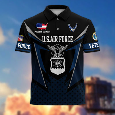 Premium US Veterans Polo Shirt, Gifts For US Veterans, Gifts On Father's Day, Independence Day, Armed Forces Day, Veterans Day.