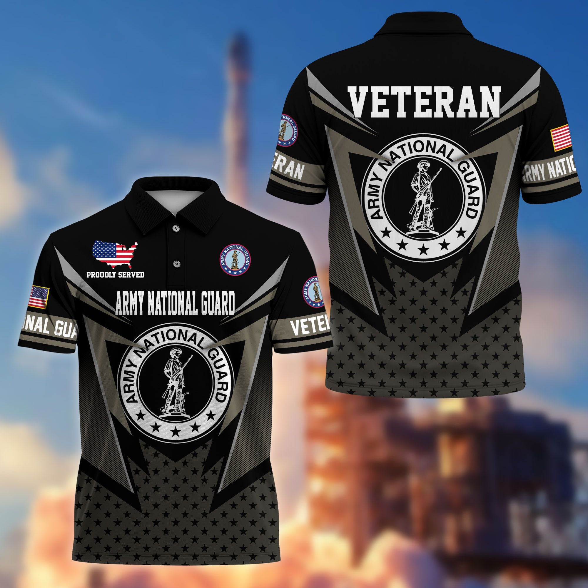 Premium US Veterans Polo Shirt, Gifts For US Veterans, Gifts On Father's Day, Independence Day, Armed Forces Day, Veterans Day.