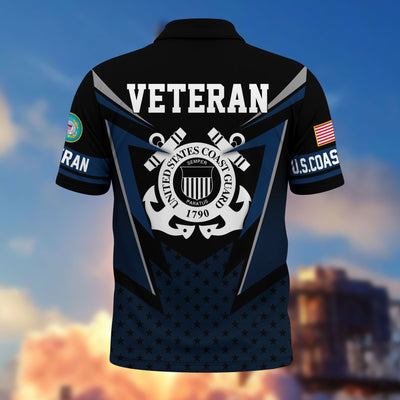 Premium US Veterans Polo Shirt, Gifts For US Veterans, Gifts On Father's Day, Independence Day, Armed Forces Day, Veterans Day.