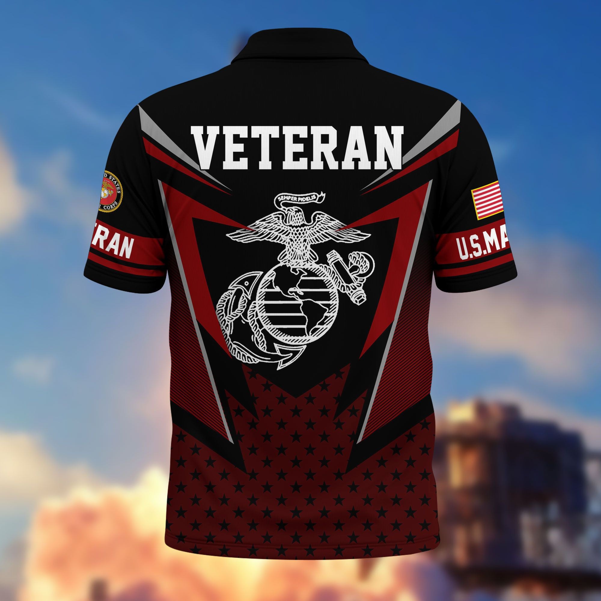 Premium US Veterans Polo Shirt, Gifts For US Veterans, Gifts On Father's Day, Independence Day, Armed Forces Day, Veterans Day.