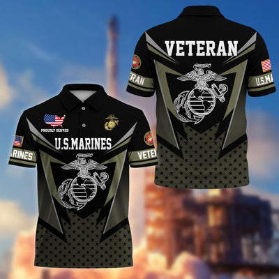 Premium US Veterans Polo Shirt, Gifts For US Veterans, Gifts On Father's Day, Independence Day, Armed Forces Day, Veterans Day.