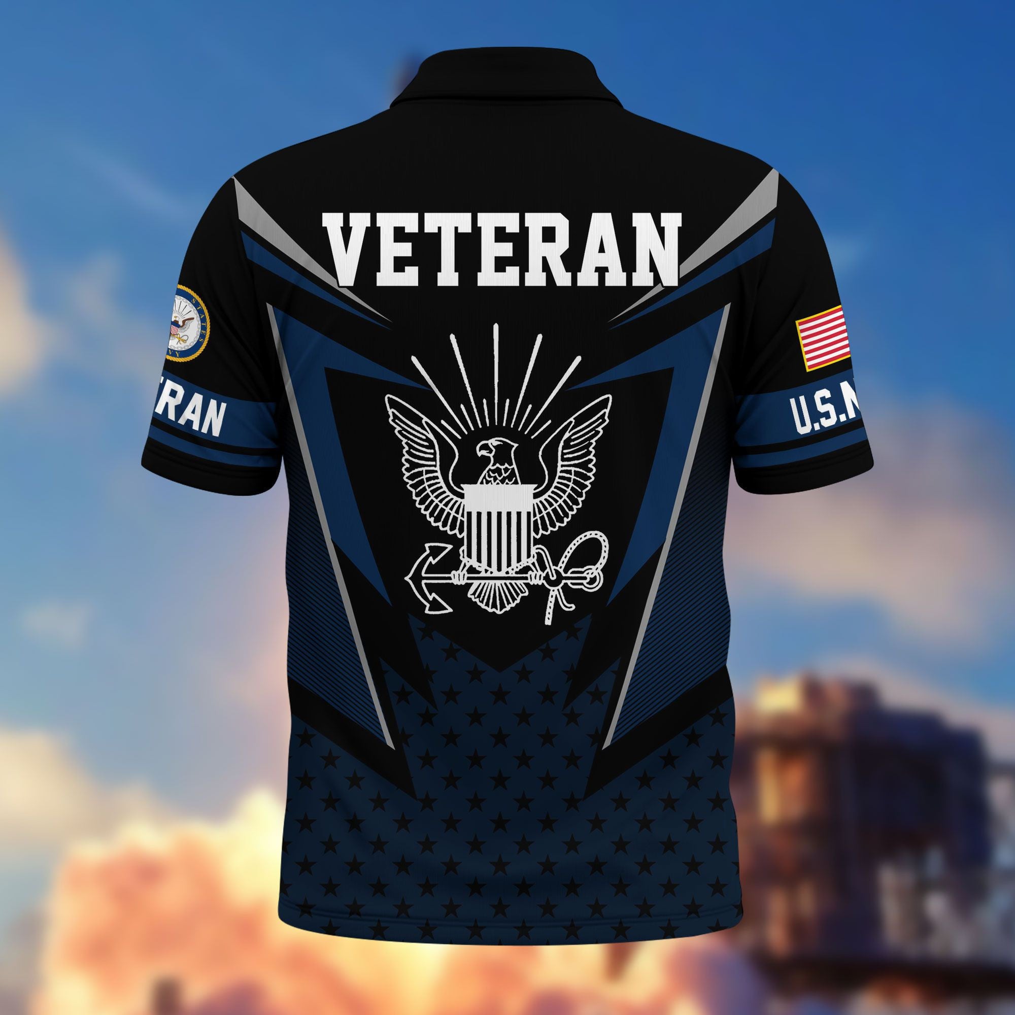 Premium US Veterans Polo Shirt, Gifts For US Veterans, Gifts On Father's Day, Independence Day, Armed Forces Day, Veterans Day.
