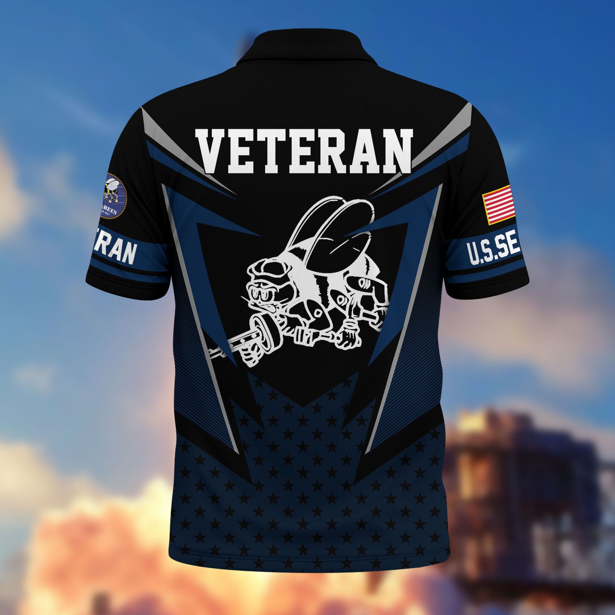 Premium US Veterans Polo Shirt, Gifts For US Veterans, Gifts On Father's Day, Independence Day, Armed Forces Day, Veterans Day.