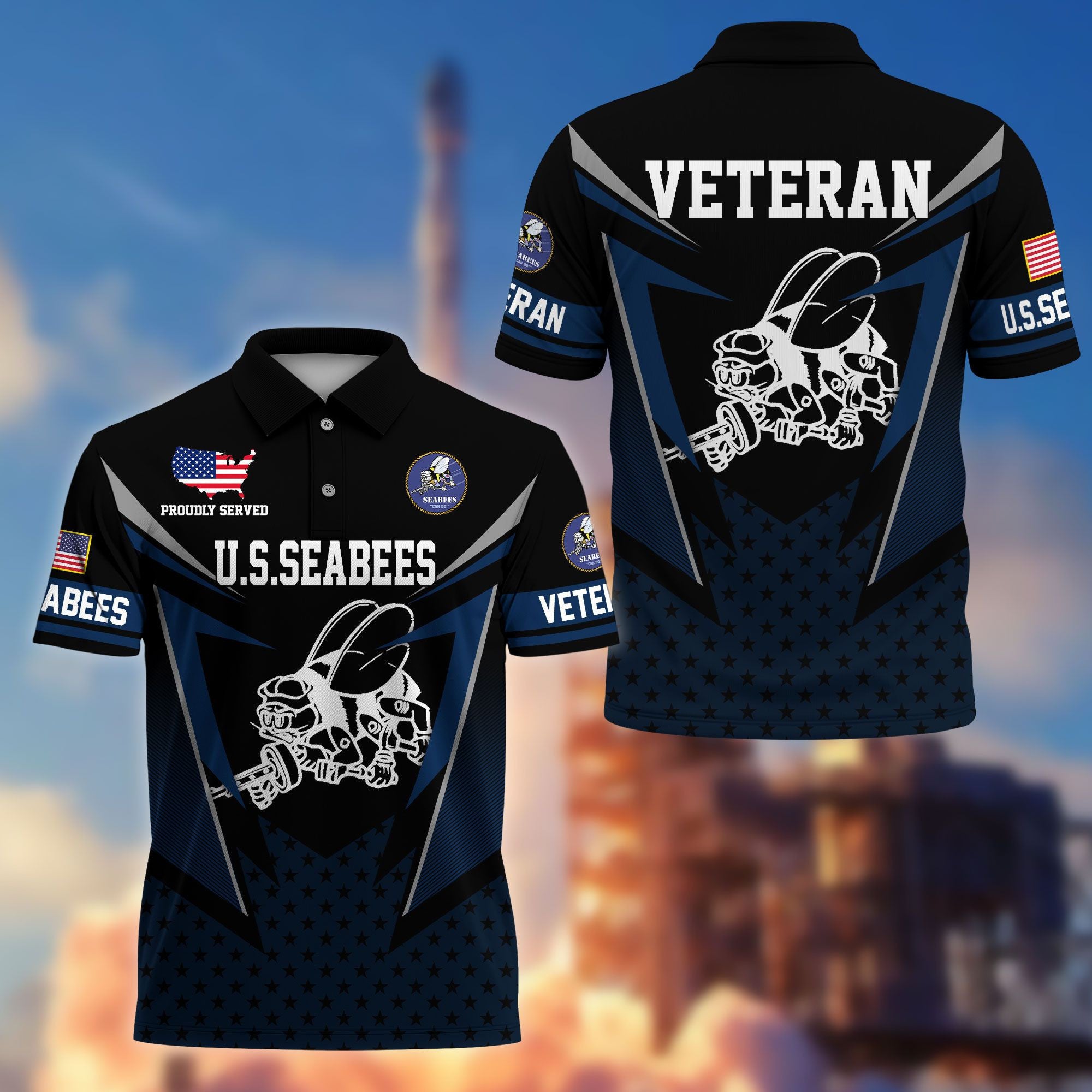 Premium US Veterans Polo Shirt, Gifts For US Veterans, Gifts On Father's Day, Independence Day, Armed Forces Day, Veterans Day.
