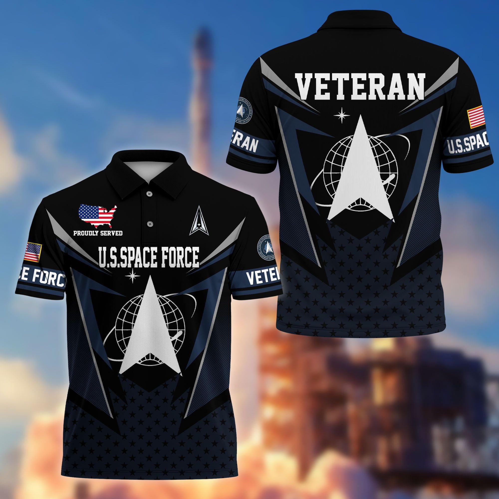 Premium US Veterans Polo Shirt, Gifts For US Veterans, Gifts On Father's Day, Independence Day, Armed Forces Day, Veterans Day.