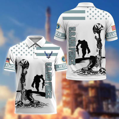 Premium US Veterans Polo Shirt, Gifts For US Veterans, Gifts On Father's Day, Independence Day, Armed Forces Day, Veterans Day.