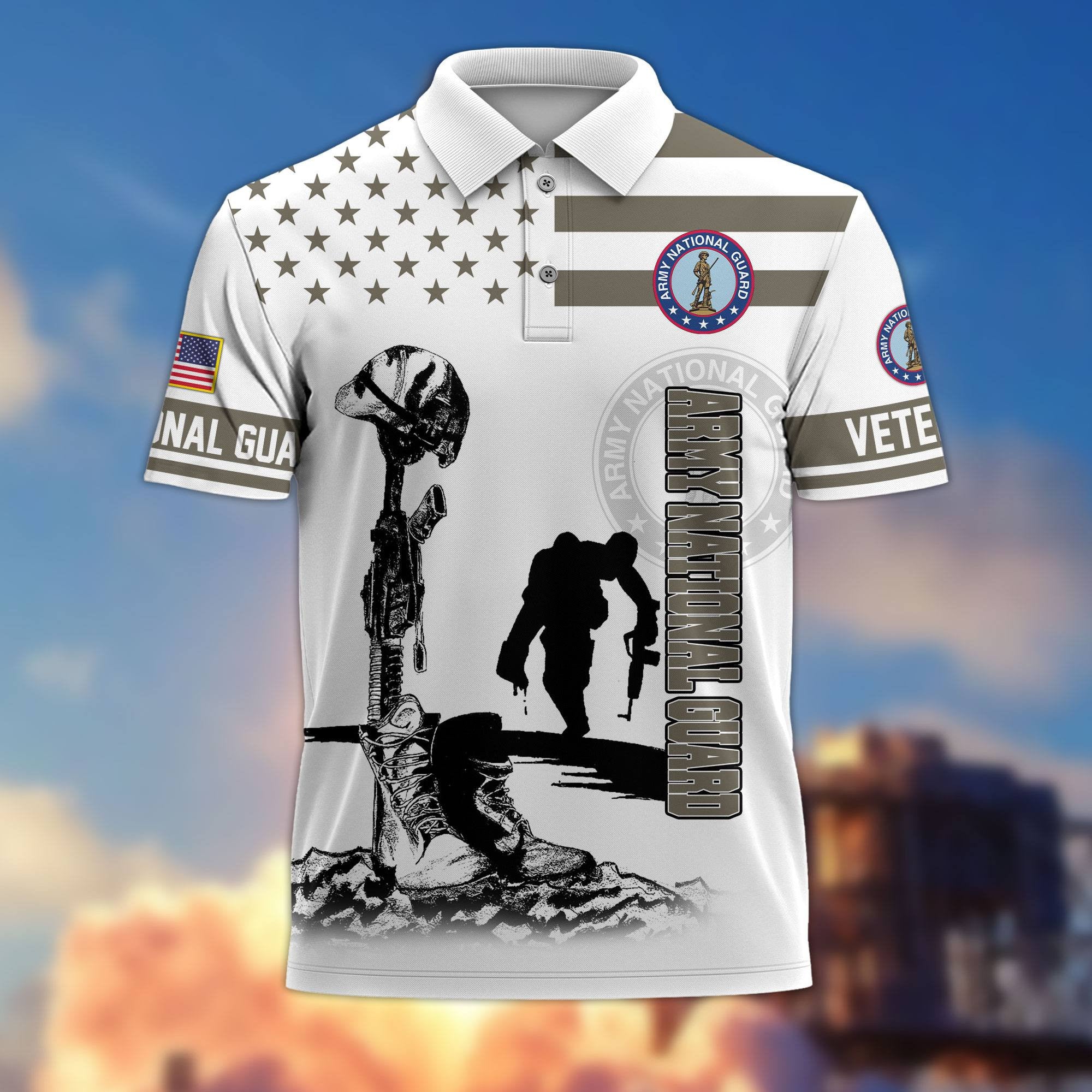 Premium US Veterans Polo Shirt, Gifts For US Veterans, Gifts On Father's Day, Independence Day, Armed Forces Day, Veterans Day.