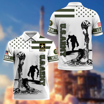 Premium US Veterans Polo Shirt, Gifts For US Veterans, Gifts On Father's Day, Independence Day, Armed Forces Day, Veterans Day.