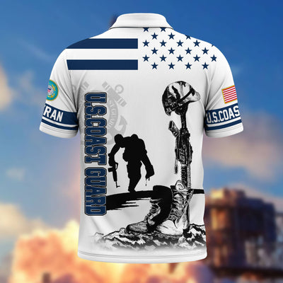Premium US Veterans Polo Shirt, Gifts For US Veterans, Gifts On Father's Day, Independence Day, Armed Forces Day, Veterans Day.