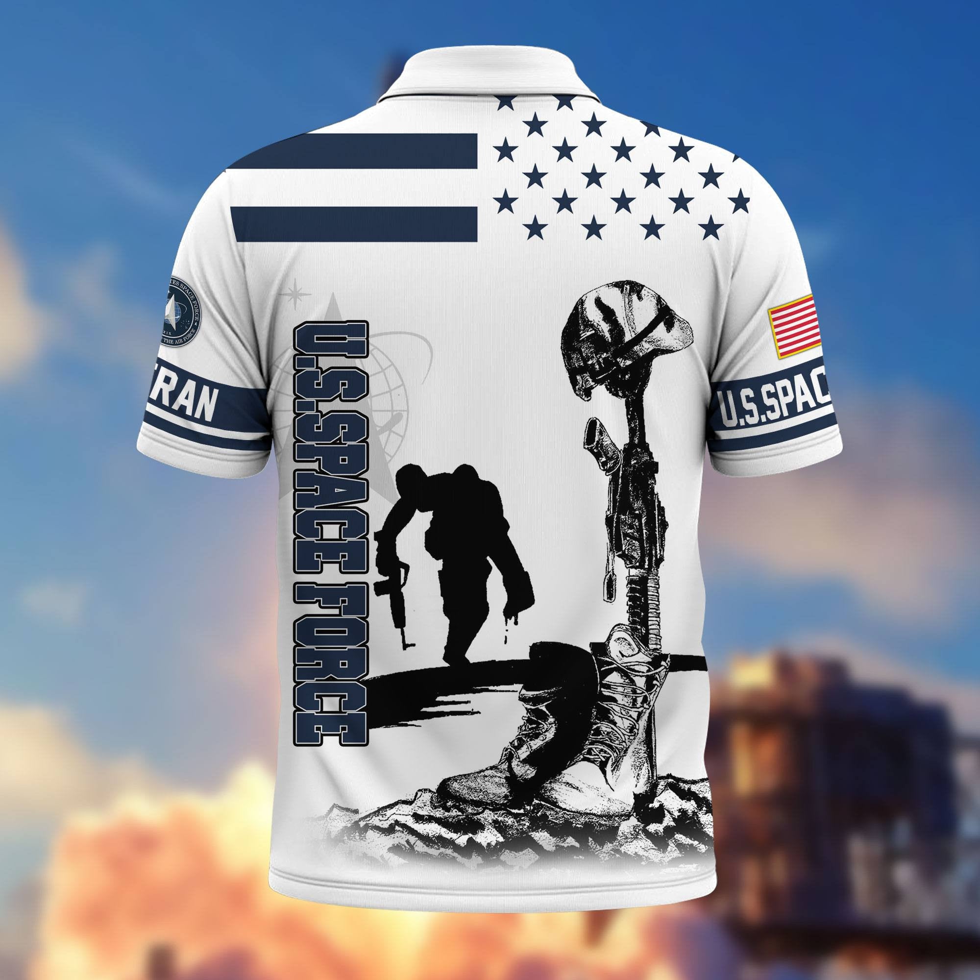 Premium US Veterans Polo Shirt, Gifts For US Veterans, Gifts On Father's Day, Independence Day, Armed Forces Day, Veterans Day.