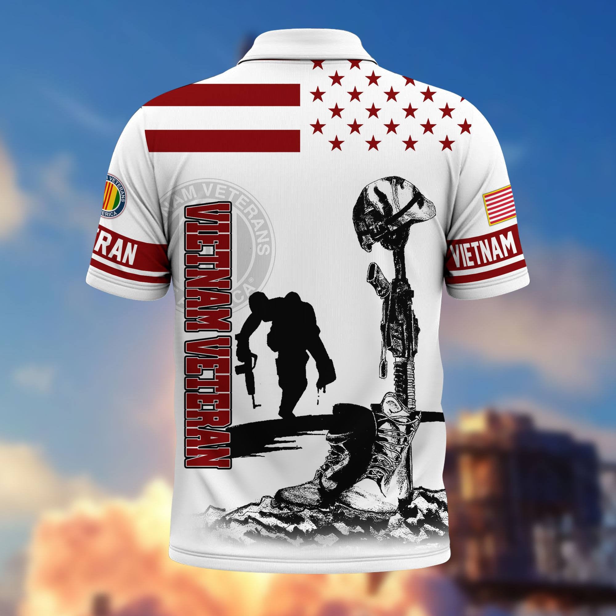 Premium US Veterans Polo Shirt, Gifts For US Veterans, Gifts On Father's Day, Independence Day, Armed Forces Day, Veterans Day.