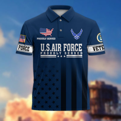 Premium US Veterans Polo Shirt, Gifts For US Veterans, Gifts On Father's Day, Independence Day, Armed Forces Day, Veterans Day.