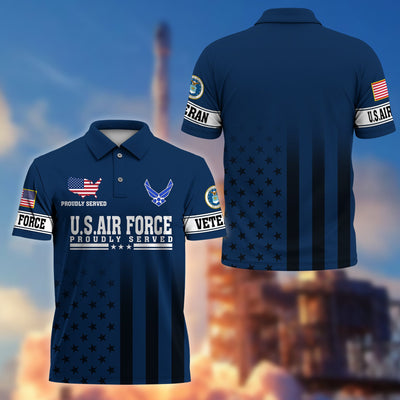 Premium US Veterans Polo Shirt, Gifts For US Veterans, Gifts On Father's Day, Independence Day, Armed Forces Day, Veterans Day.